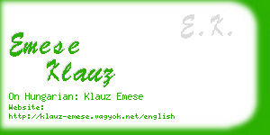 emese klauz business card